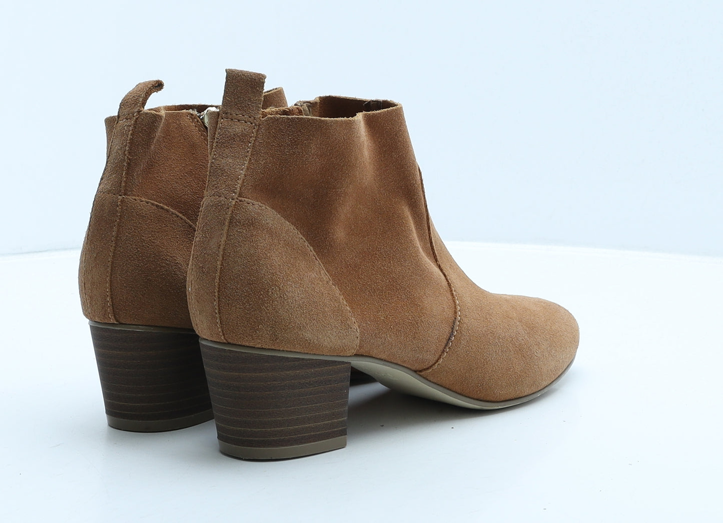 New Look Womens Brown Leather Bootie Boot UK 6 39