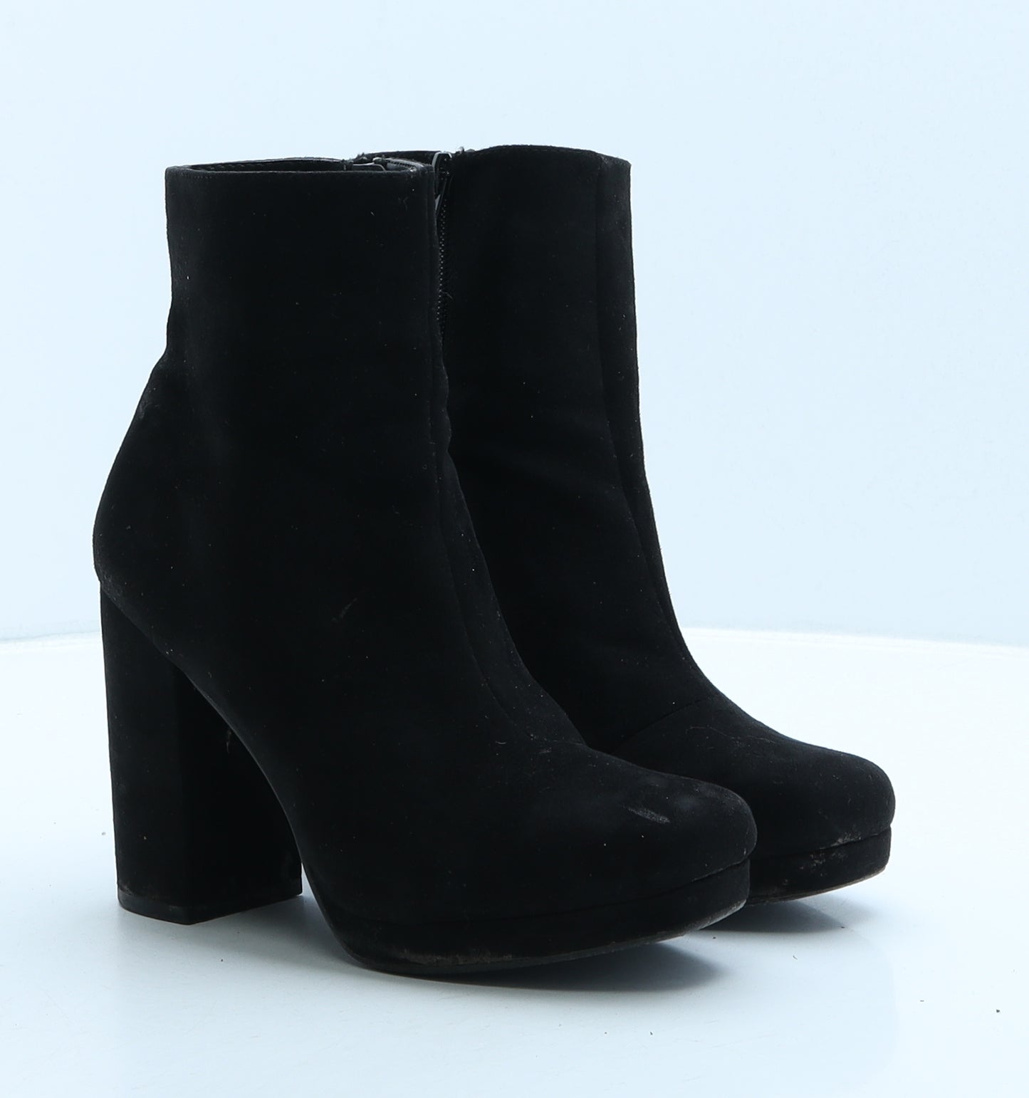 Primark Womens Black Suede Bootie Boot UK 3 36