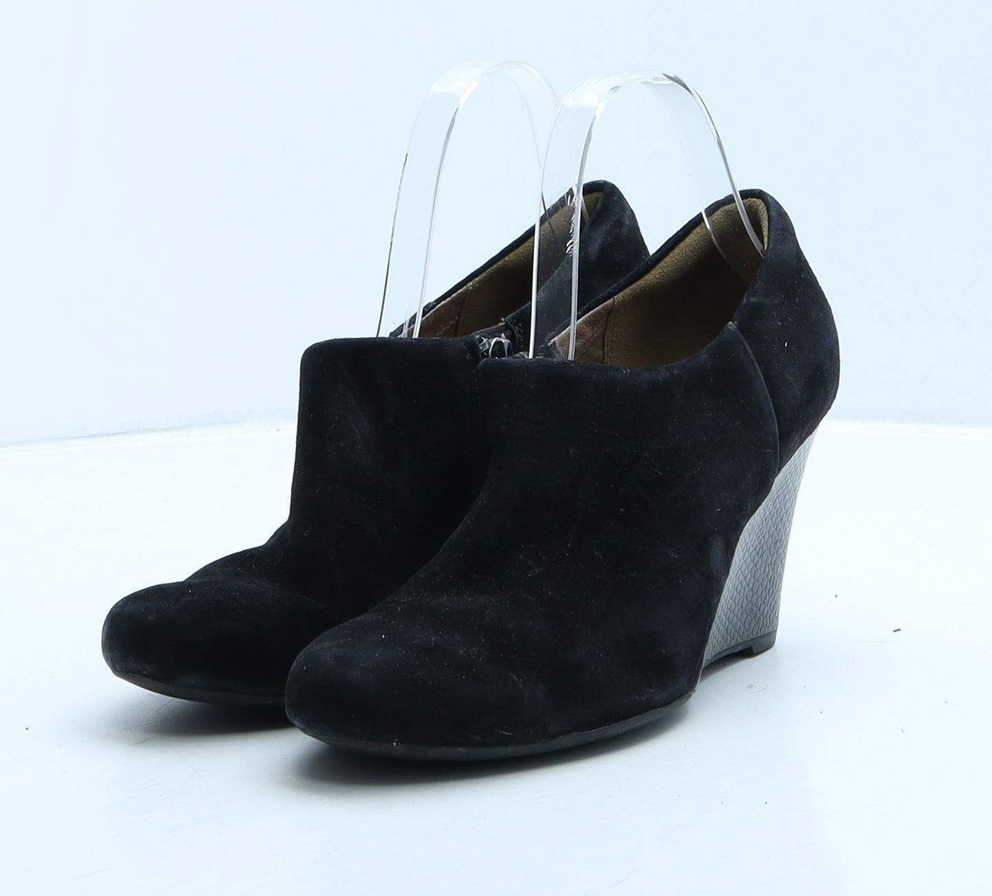 Clarks Womens Black Suede Bootie Boot UK 5