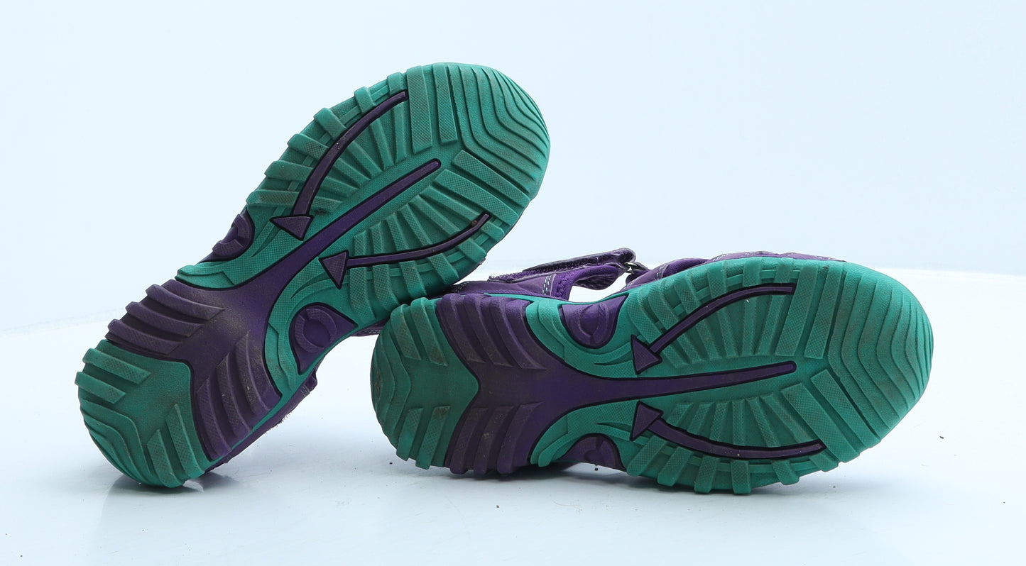 Mountain Warehouse Girls Purple Fabric Fisherman Sandal UK 3 34