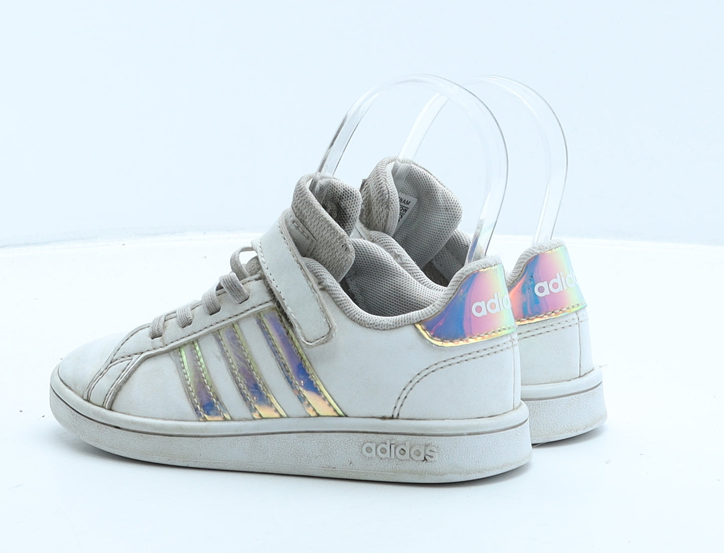 adidas Girls White Leather Trainer UK 11 29