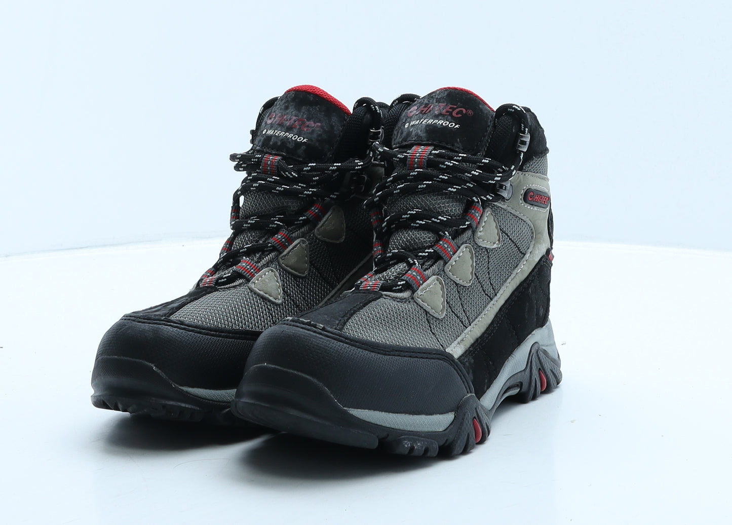 Hi-Tec Boys Black Colourblock Fabric Snow Boot Boot UK 2 34