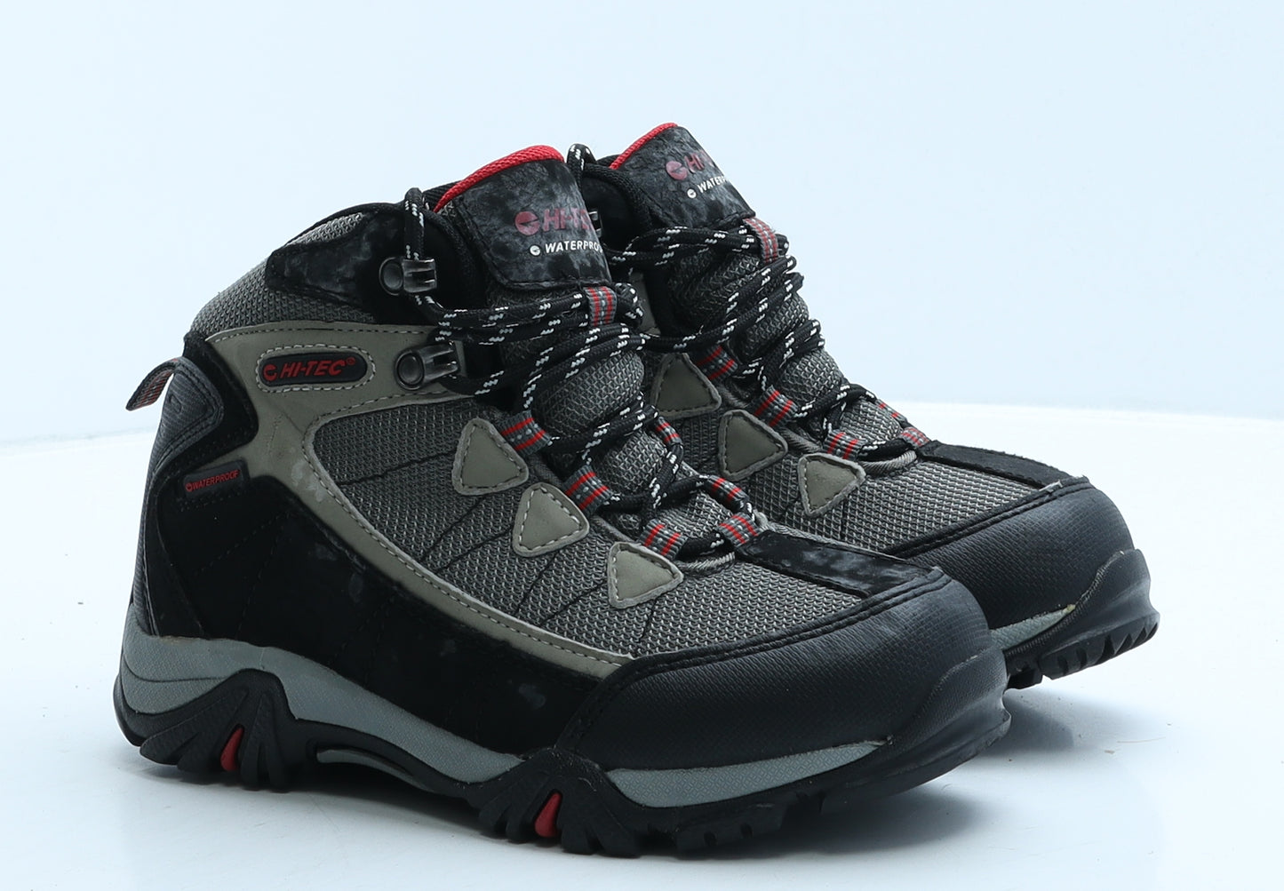 Hi-Tec Boys Black Colourblock Fabric Snow Boot Boot UK 2 34