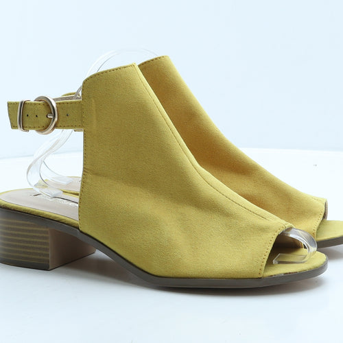 Primark Womens Yellow Suede Slingback Heel UK 8 41