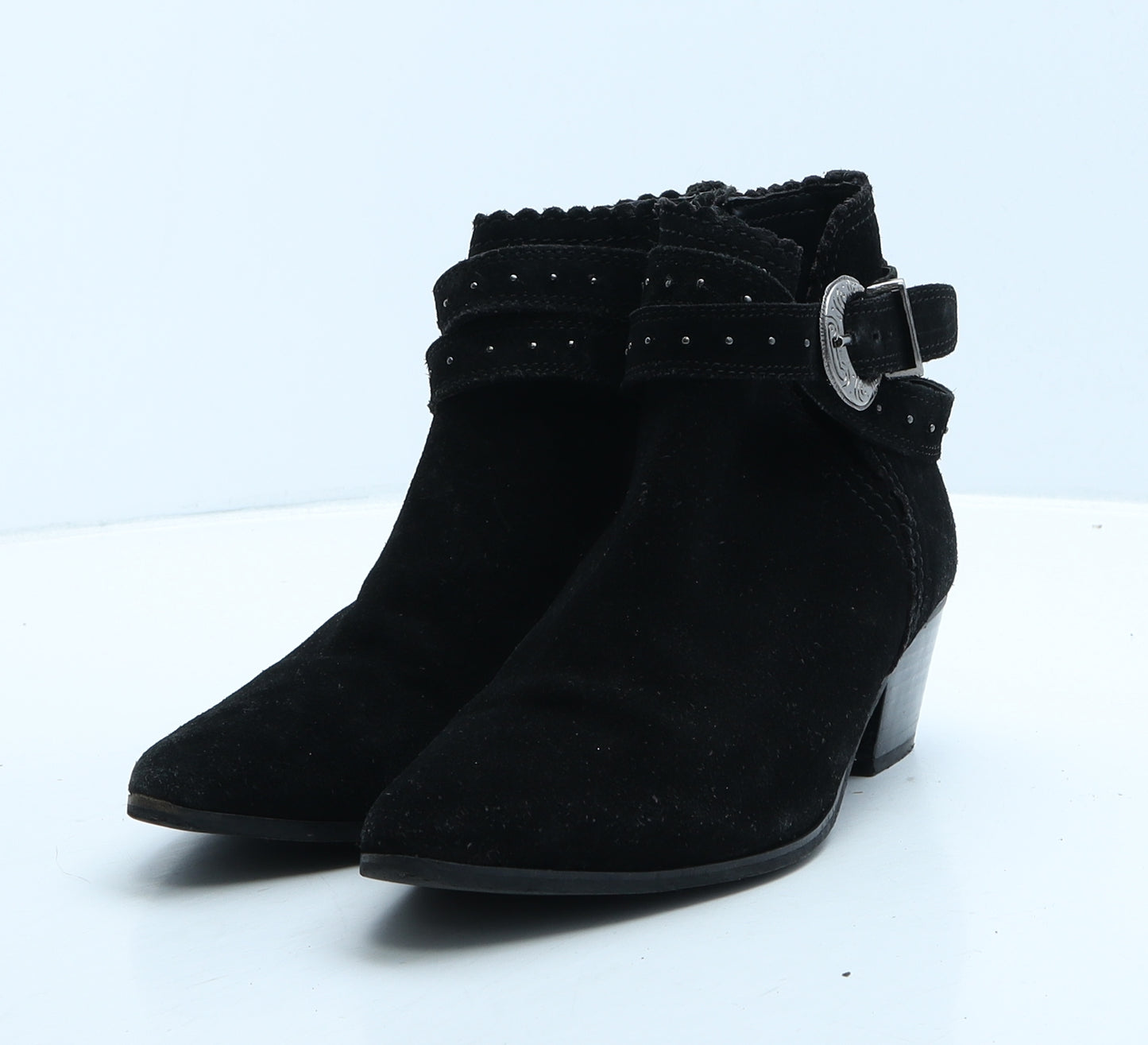Savannah Miller Womens Black Suede Bootie Boot UK 6 39