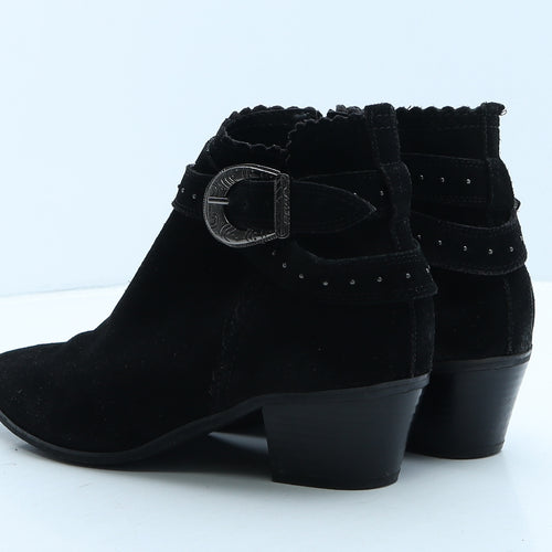 Savannah Miller Womens Black Suede Bootie Boot UK 6 39