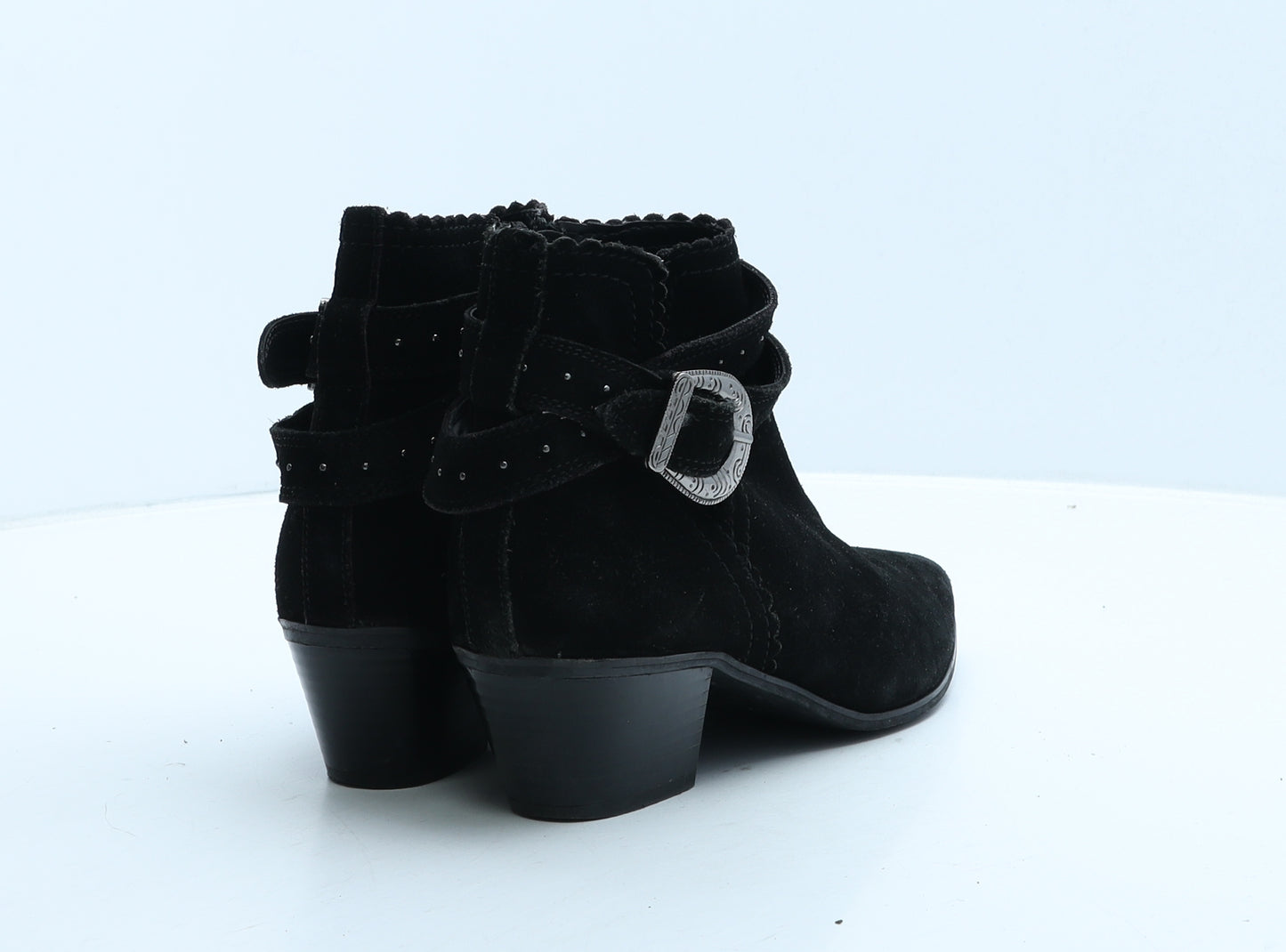 Savannah Miller Womens Black Suede Bootie Boot UK 6 39