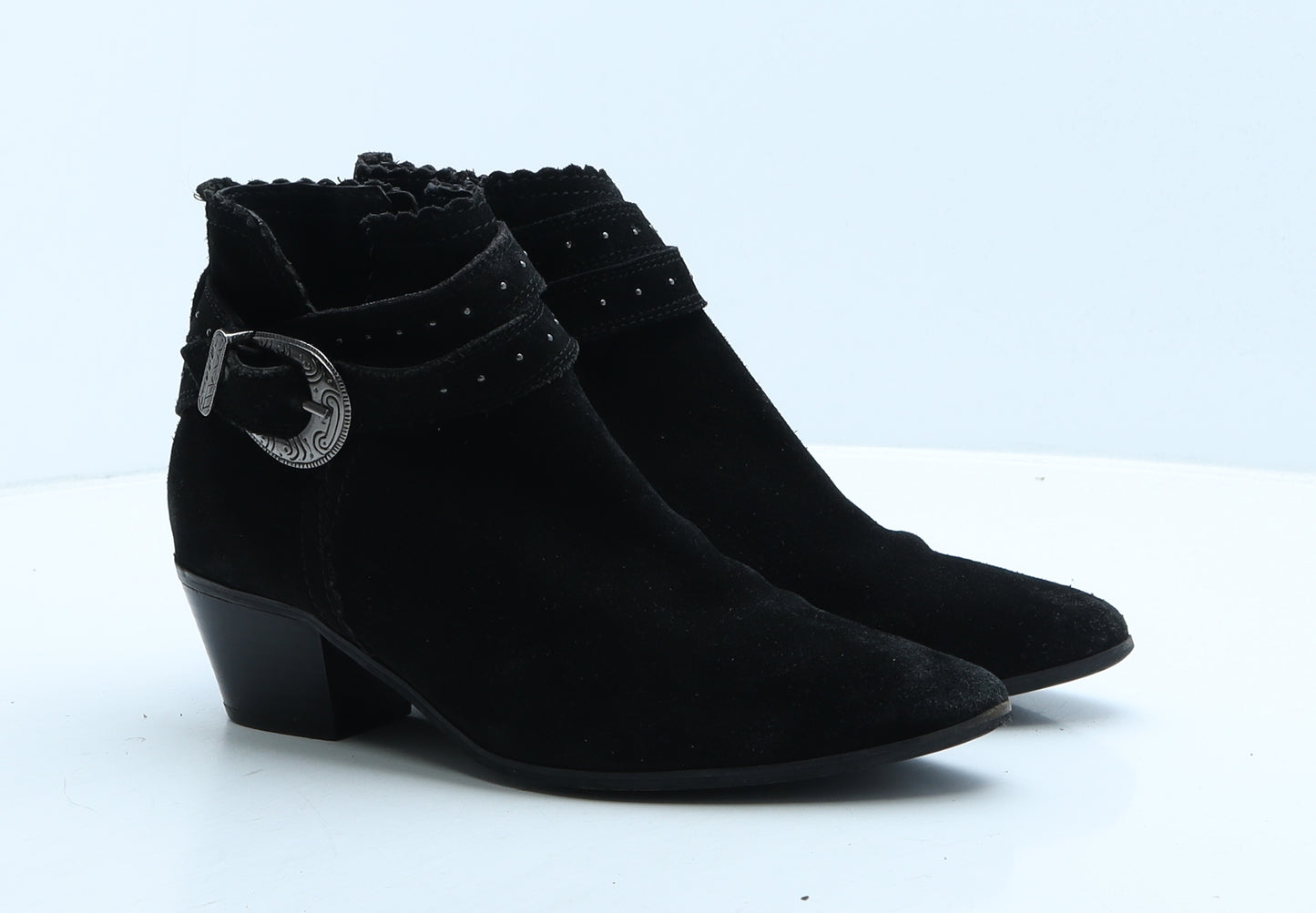 Savannah Miller Womens Black Suede Bootie Boot UK 6 39