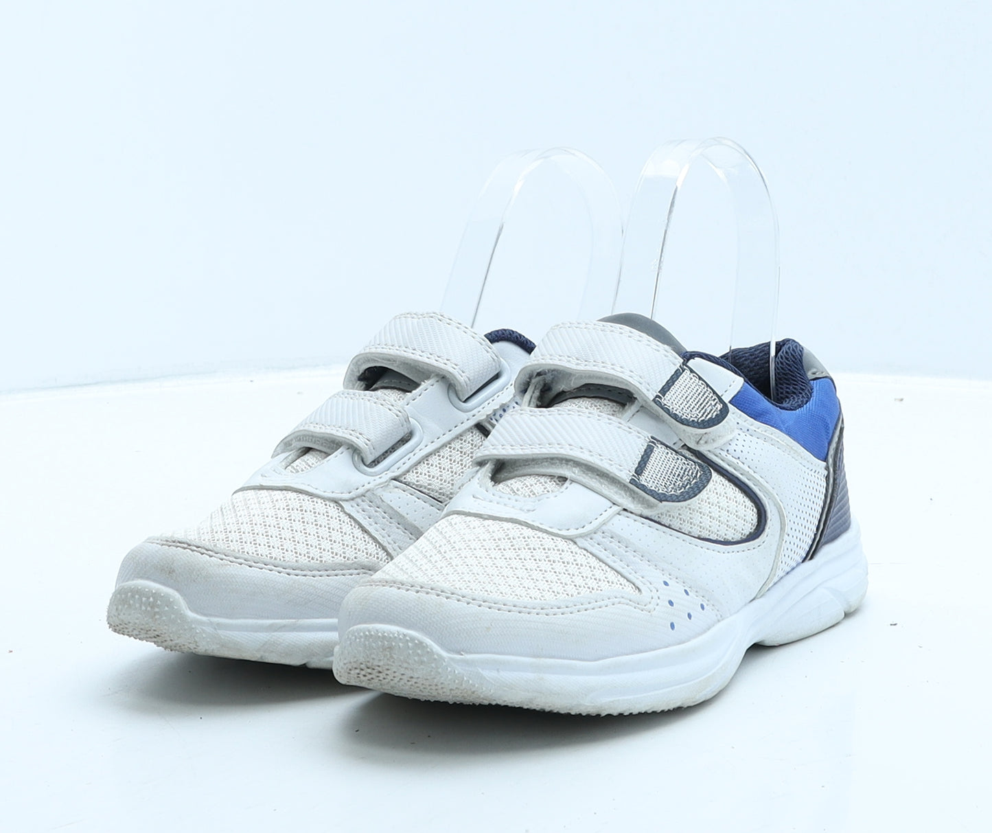 TU Boys White Colourblock Fabric Trainer UK 13