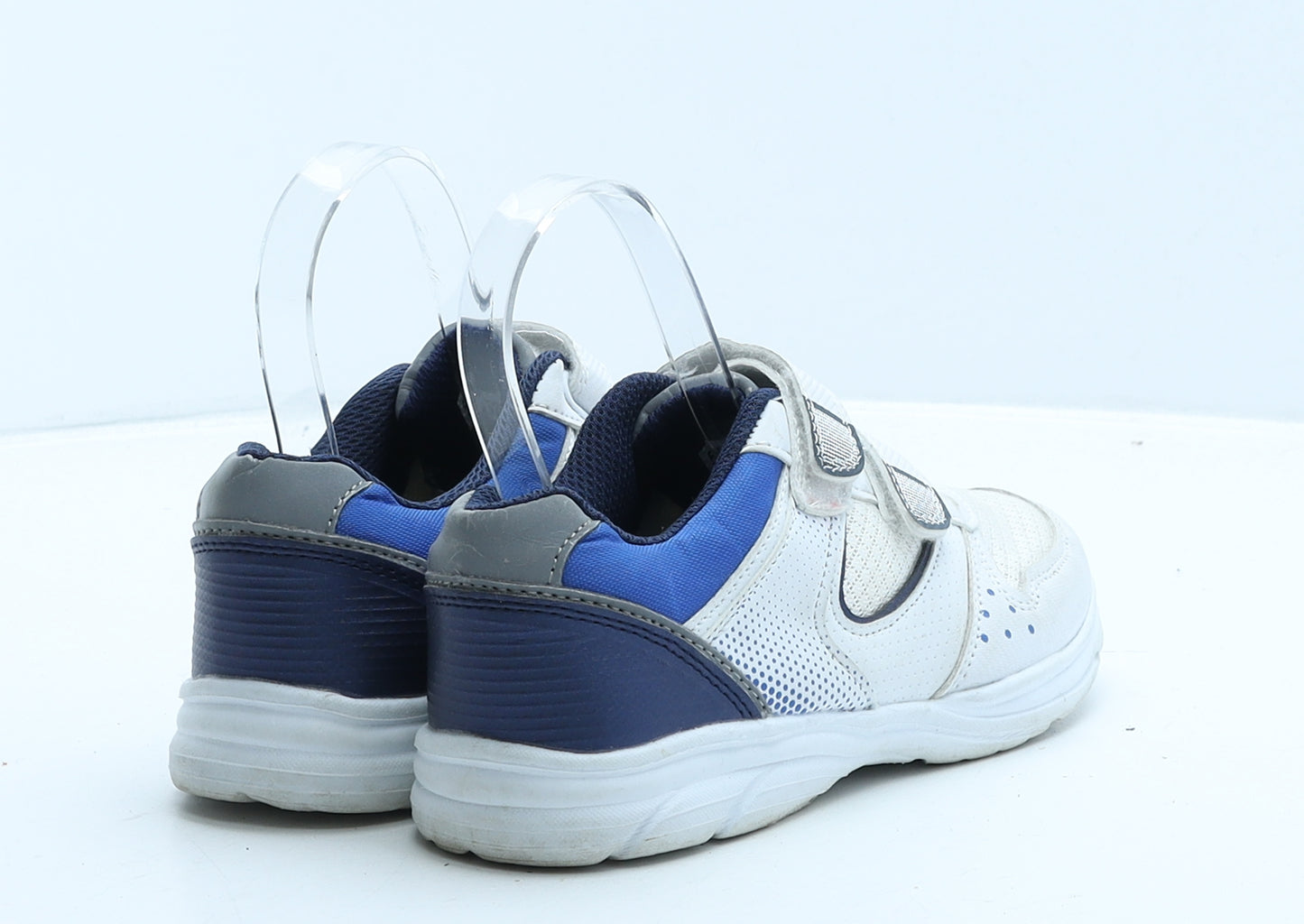 TU Boys White Colourblock Fabric Trainer UK 13