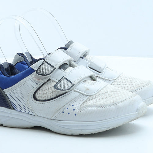 TU Boys White Colourblock Fabric Trainer UK 13