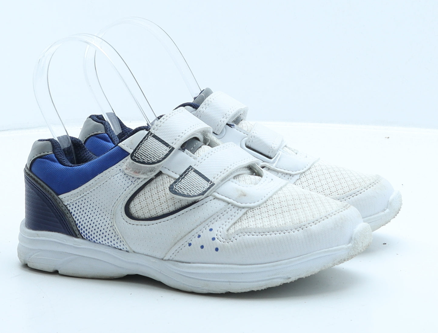 TU Boys White Colourblock Fabric Trainer UK 13