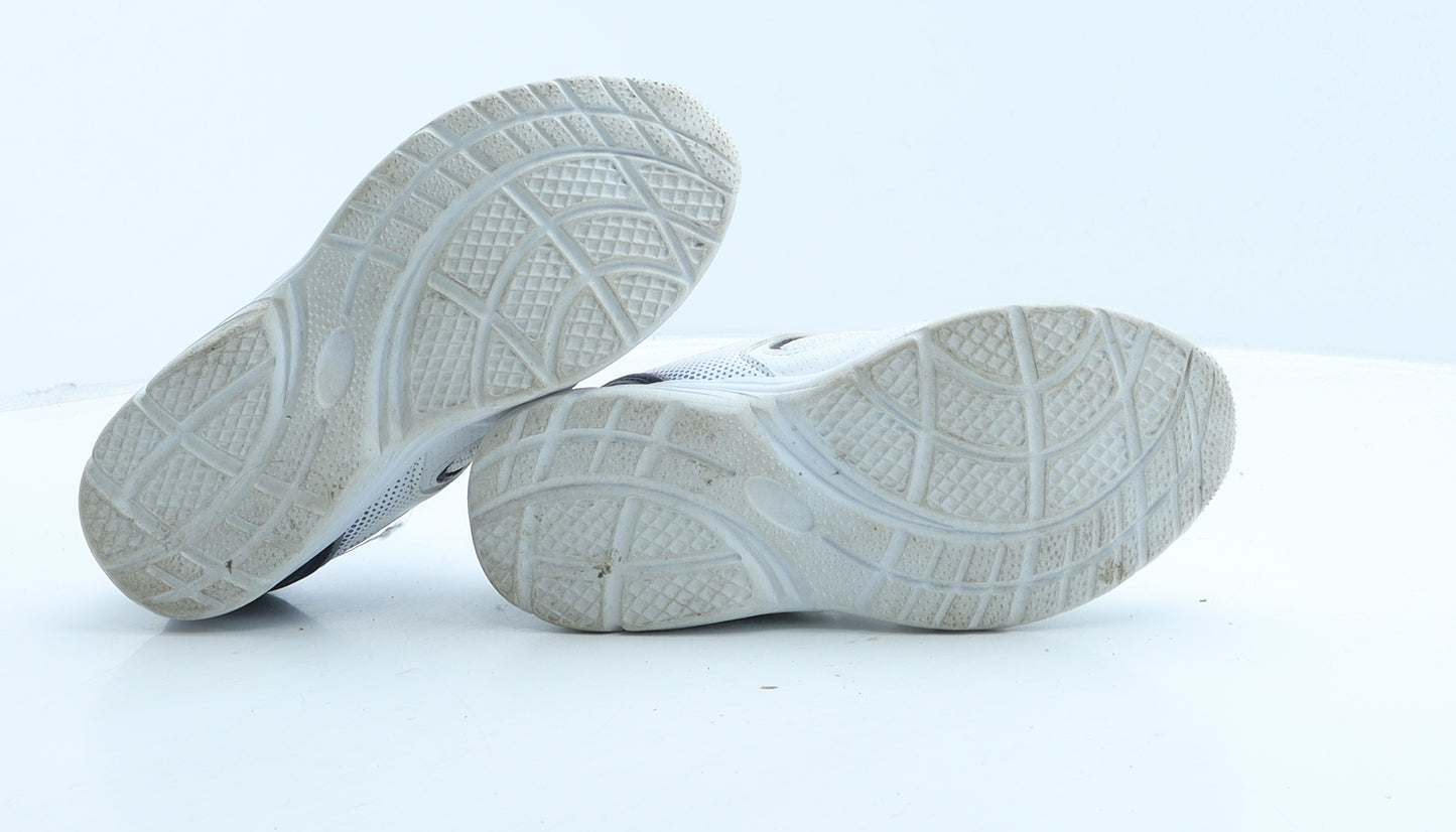 TU Boys White Colourblock Fabric Trainer UK 13