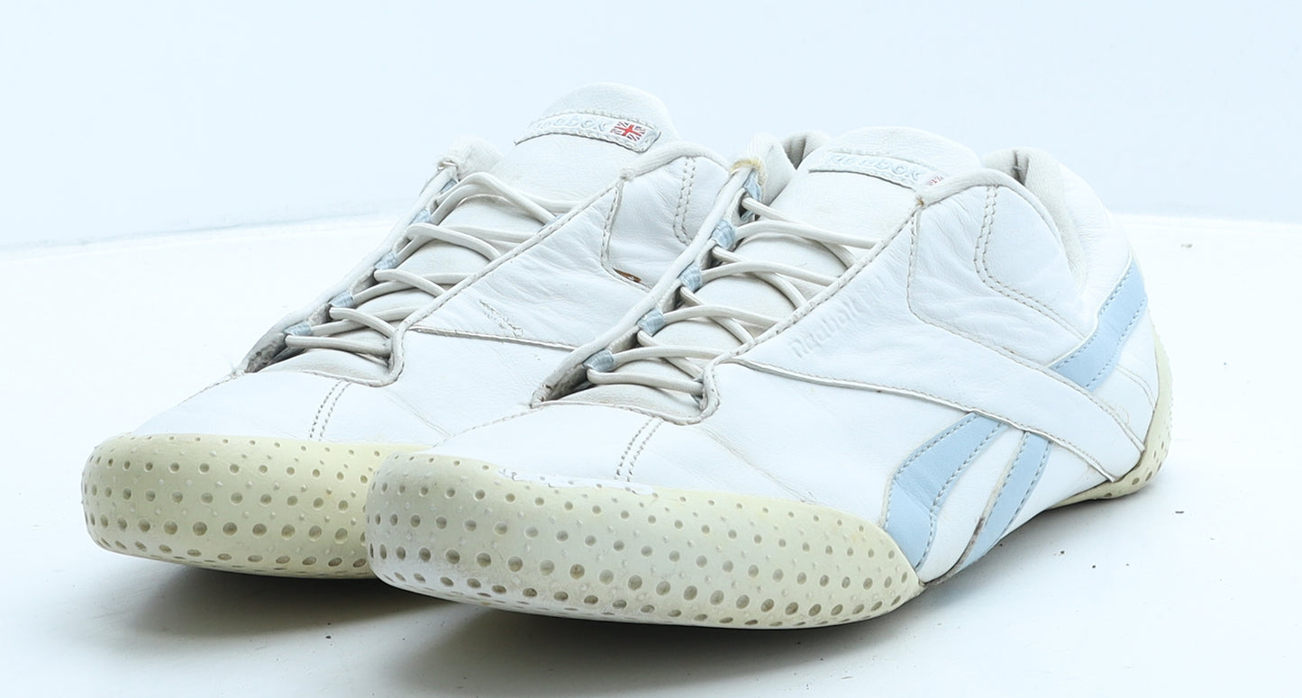 Reebok Mens White Leather Trainer UK 8 42