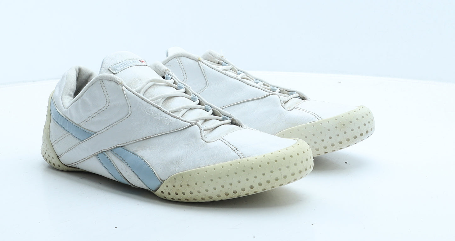 Reebok Mens White Leather Trainer UK 8 42