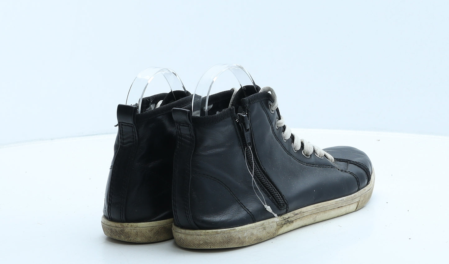 George Womens Black Leather Trainer Boot UK 5 38