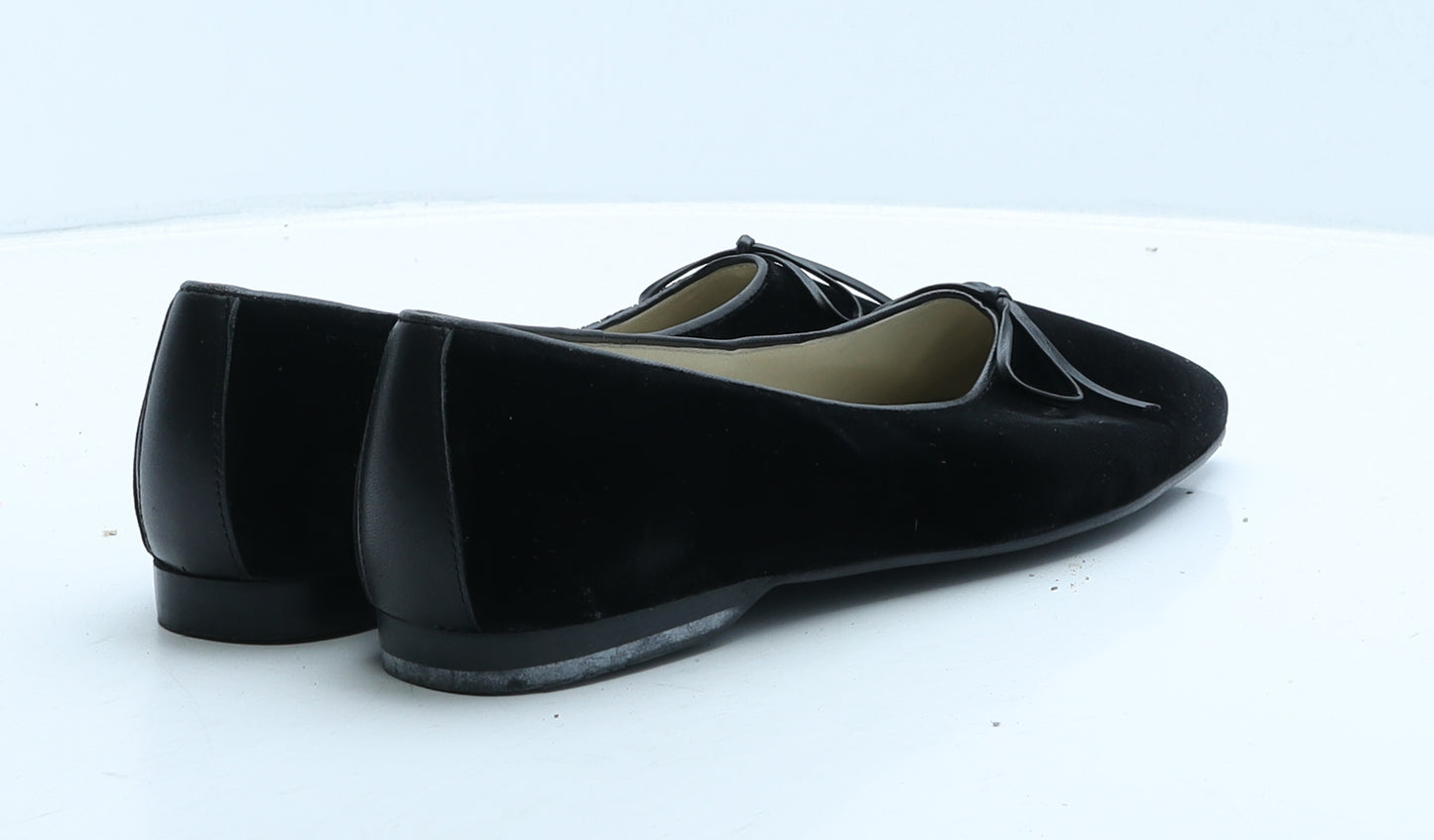 Laura Ashley Womens Black Fabric Ballet Flat UK 6 39
