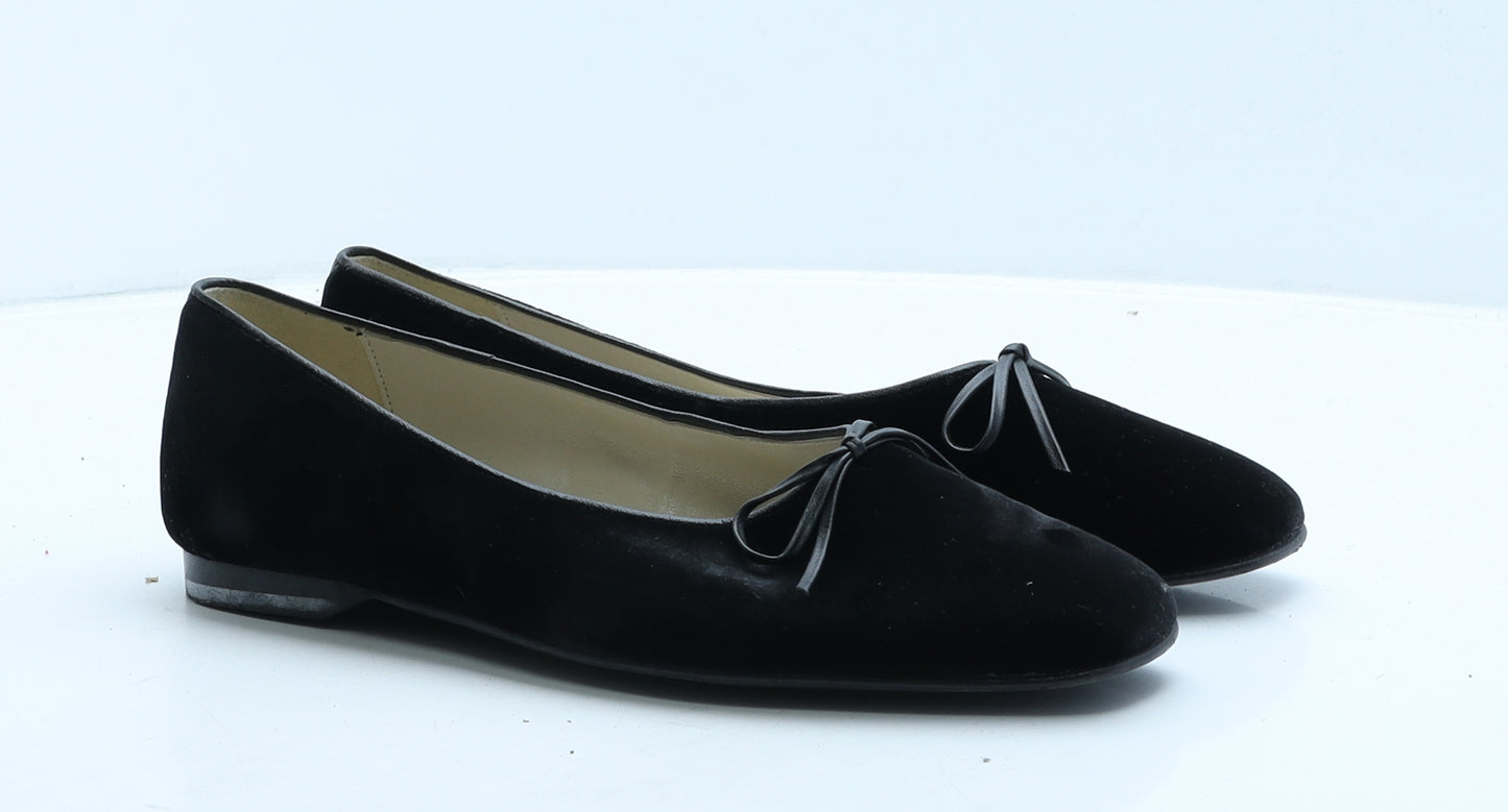 Laura Ashley Womens Black Fabric Ballet Flat UK 6 39