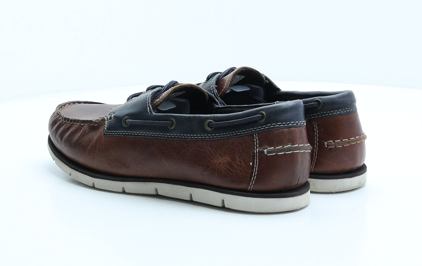 Red Tape Mens Brown Leather Boat Shoe Casual UK 10 44 US 11