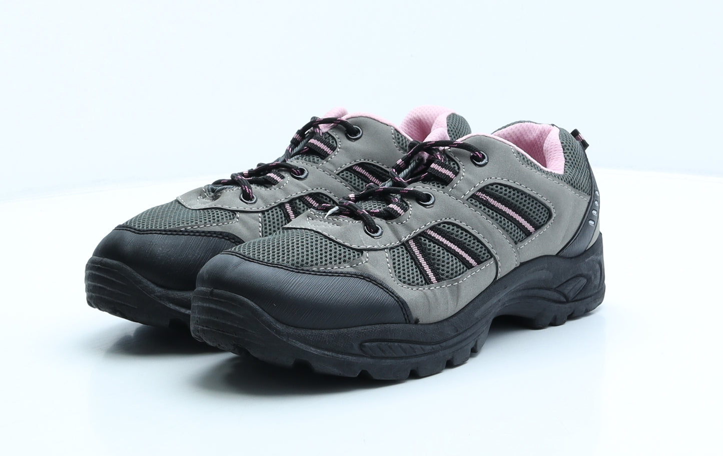 XL Womens Grey Geometric Polyester Trainer UK 6