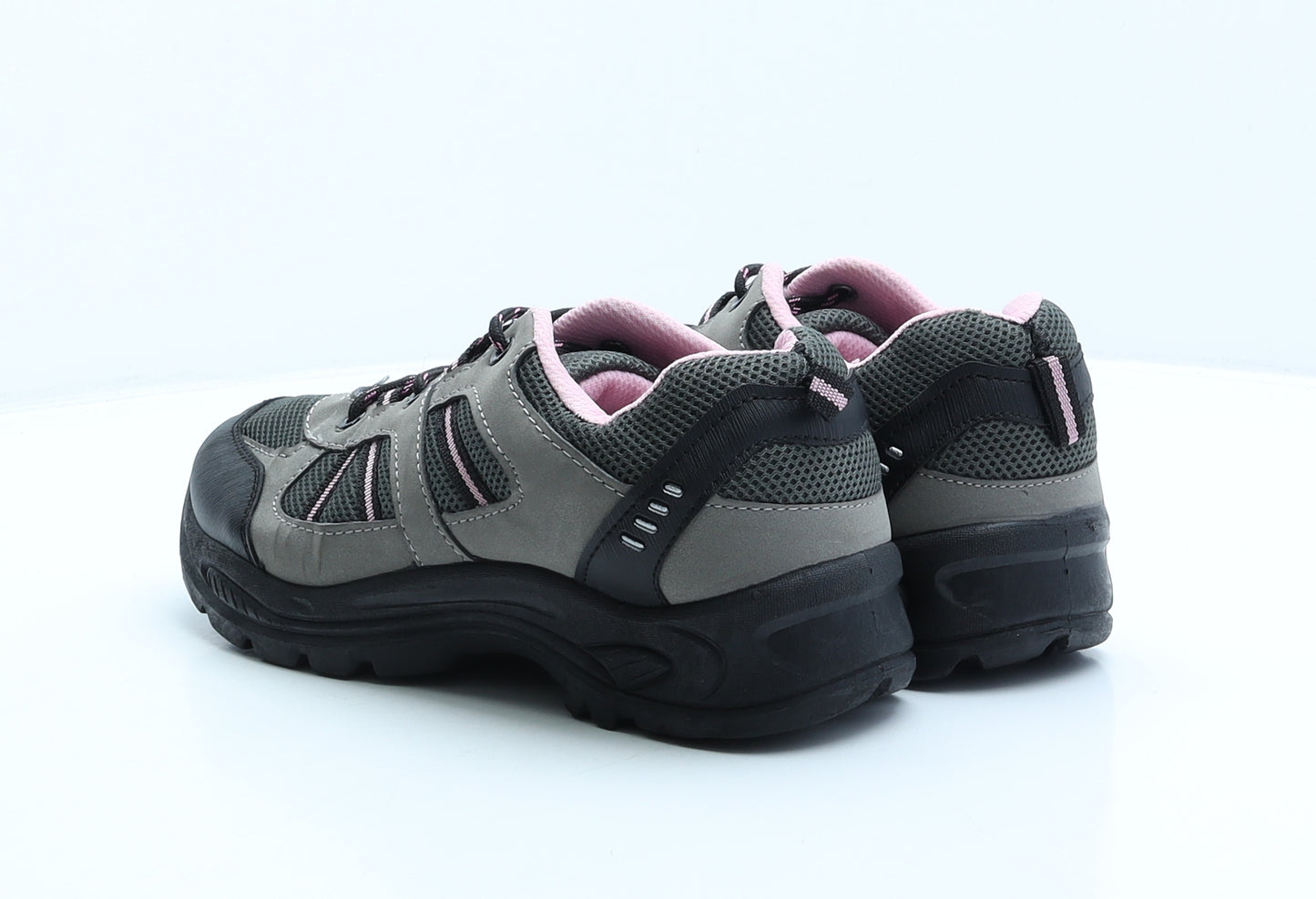 XL Womens Grey Geometric Polyester Trainer UK 6