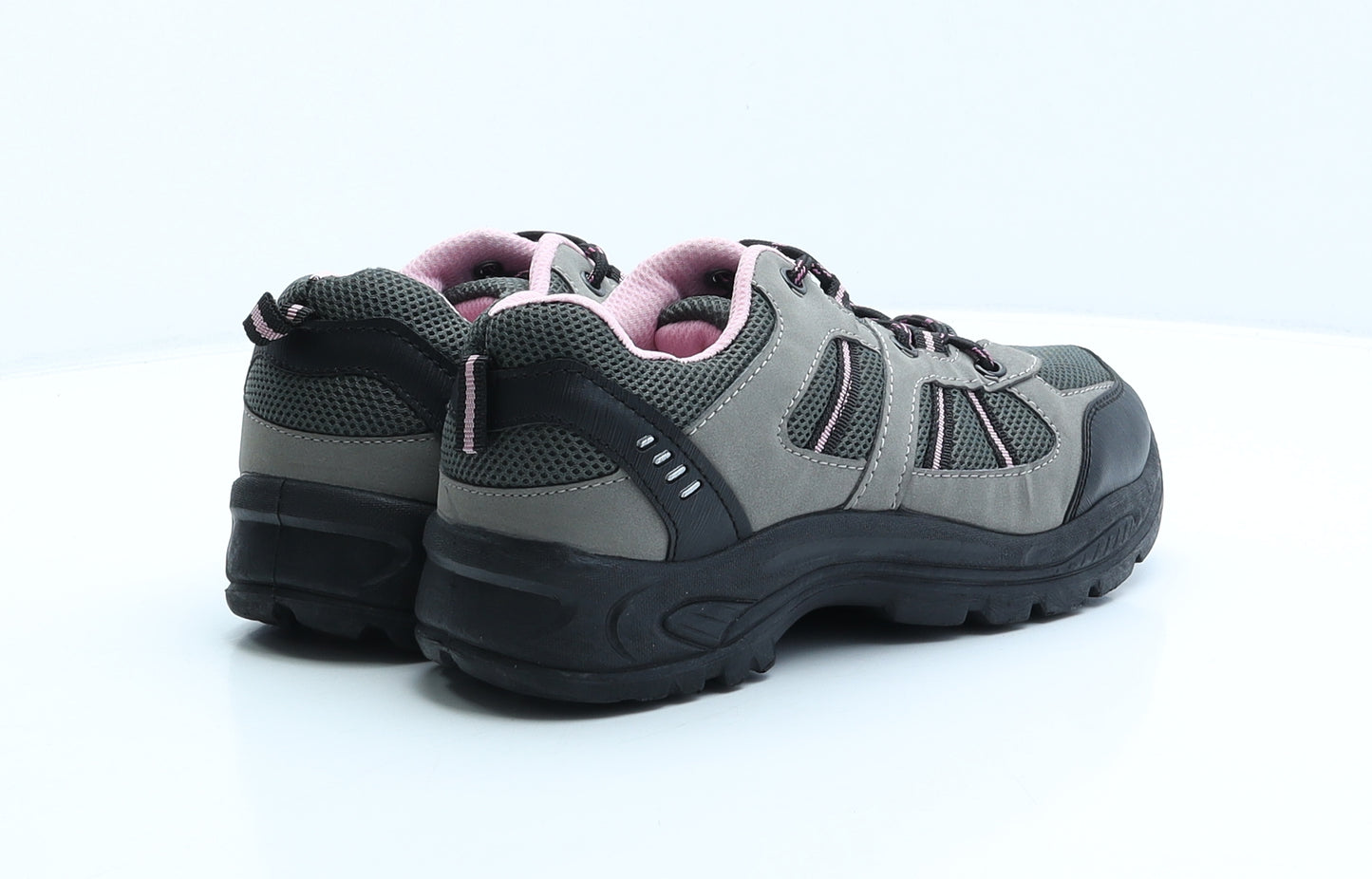 XL Womens Grey Geometric Polyester Trainer UK 6