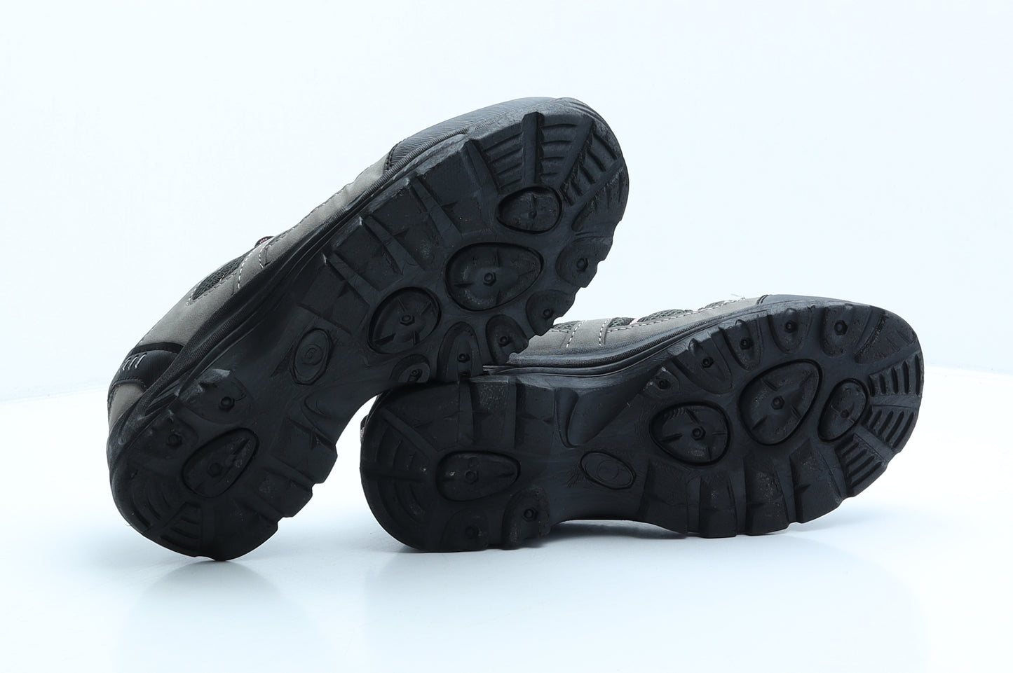 XL Womens Grey Geometric Polyester Trainer UK 6