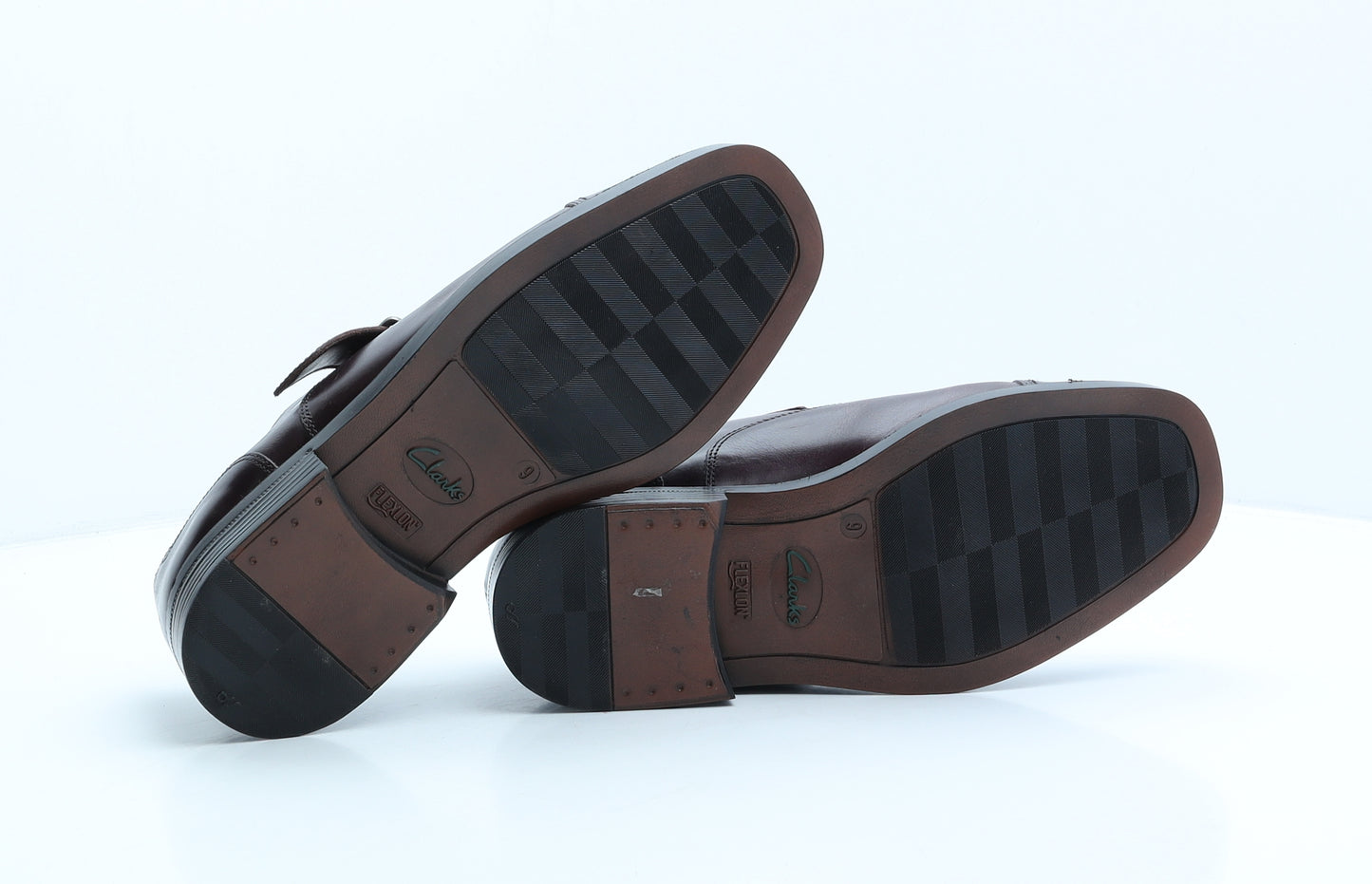 Clarks Mens Brown Leather Monk Dress UK 9