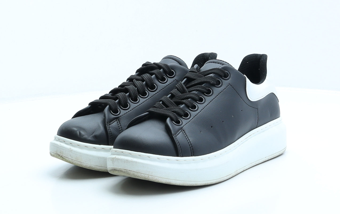 Preworn Womens Black Colourblock Polyester Trainer UK 5 38