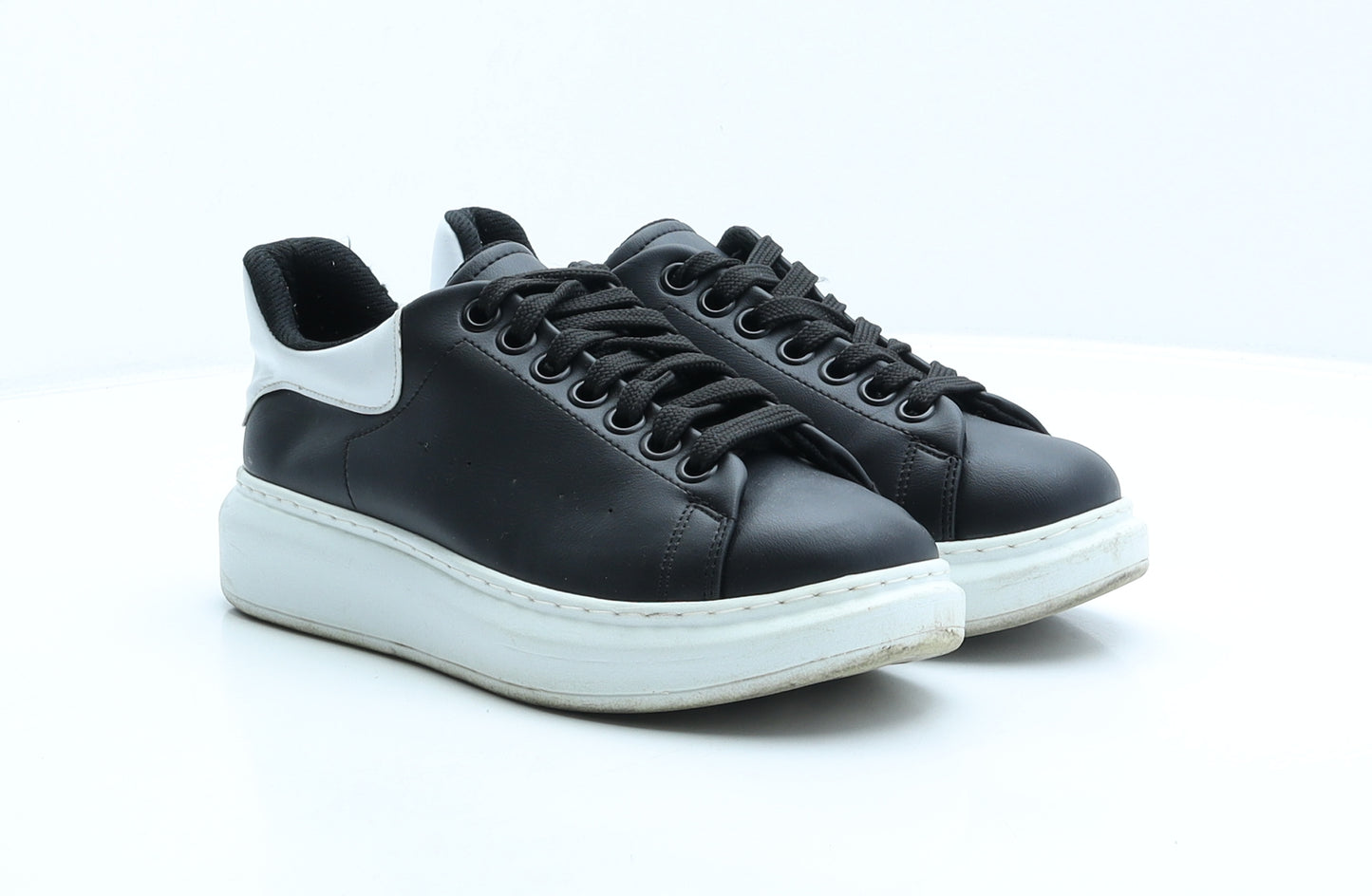 Preworn Womens Black Colourblock Polyester Trainer UK 5 38