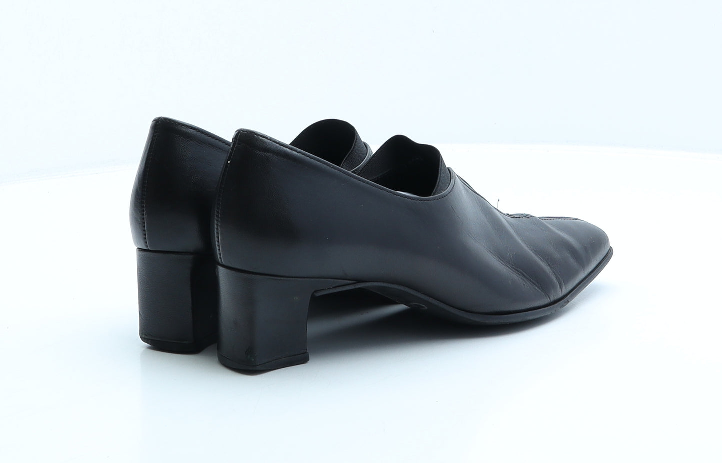 Gabor Womens Black Leather Court Heel UK 5