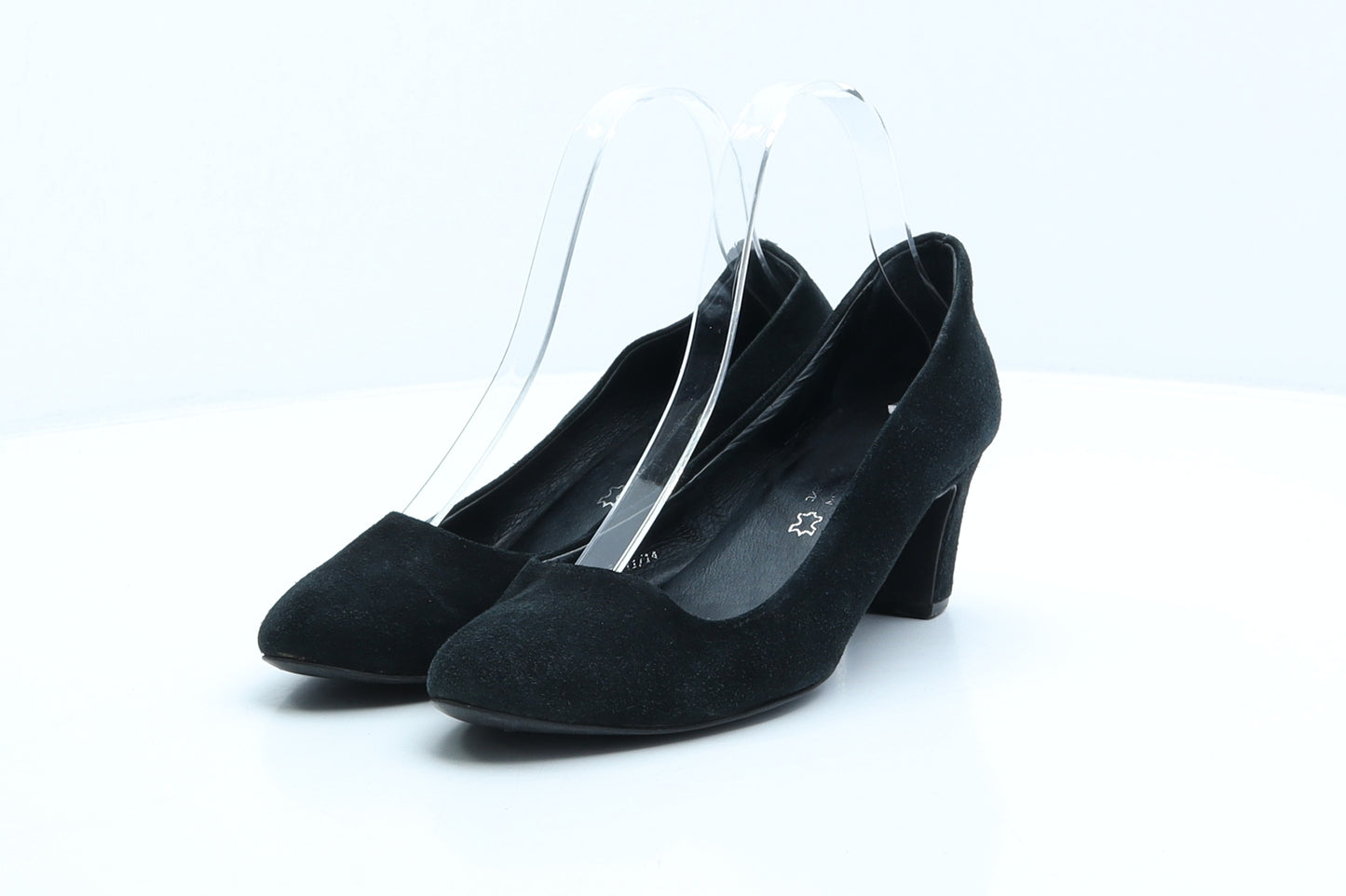 NEXT Womens Black Leather Court Heel UK 5 38