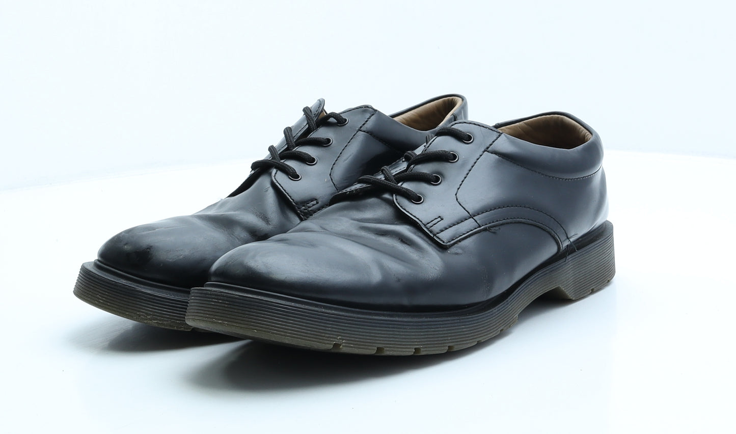 Solovair Mens Black Leather Oxford Casual UK 10 - Fat resistant, Acid resistant, Alkali resistant