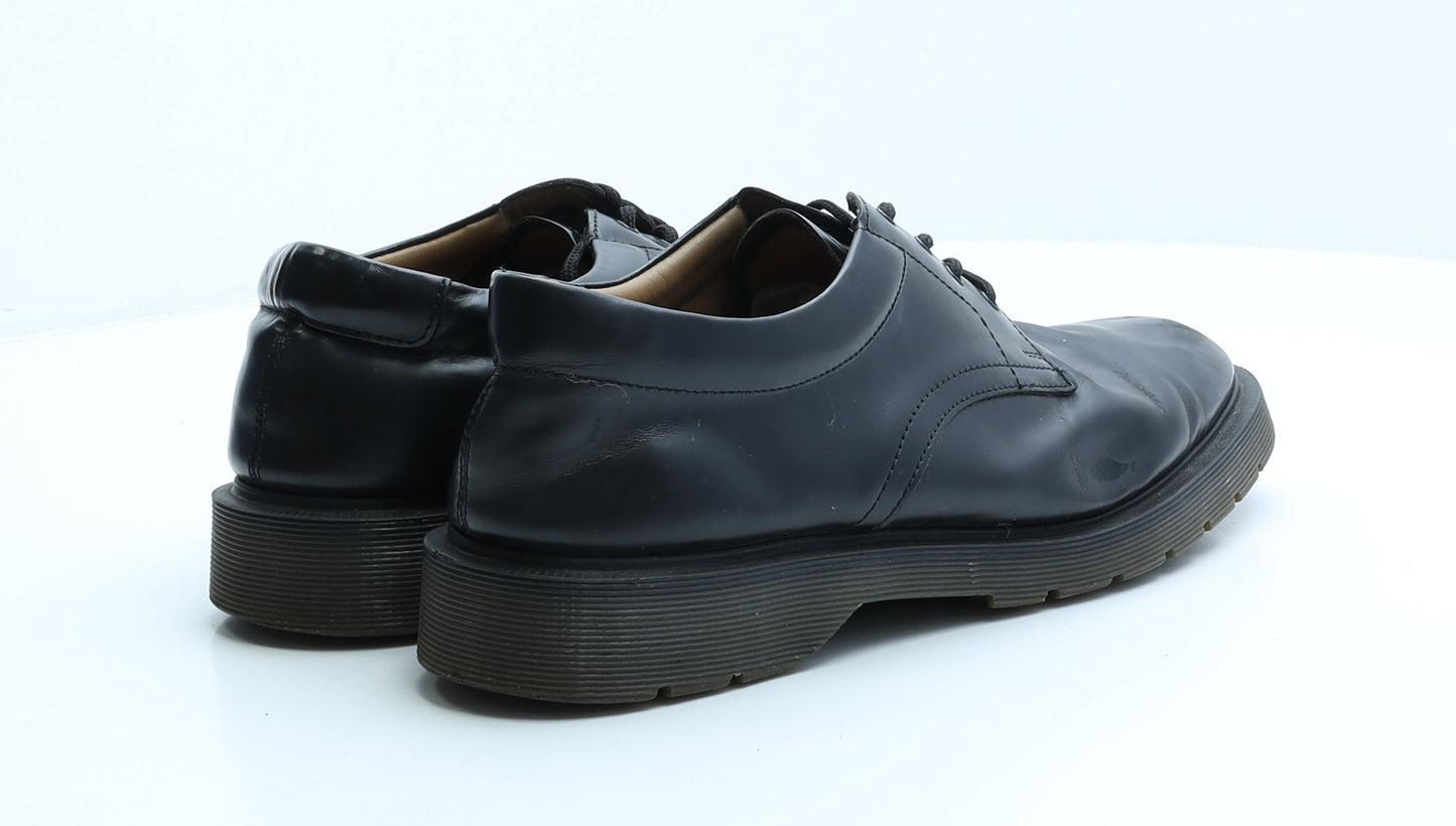 Solovair Mens Black Leather Oxford Casual UK 10 - Fat resistant, Acid resistant, Alkali resistant