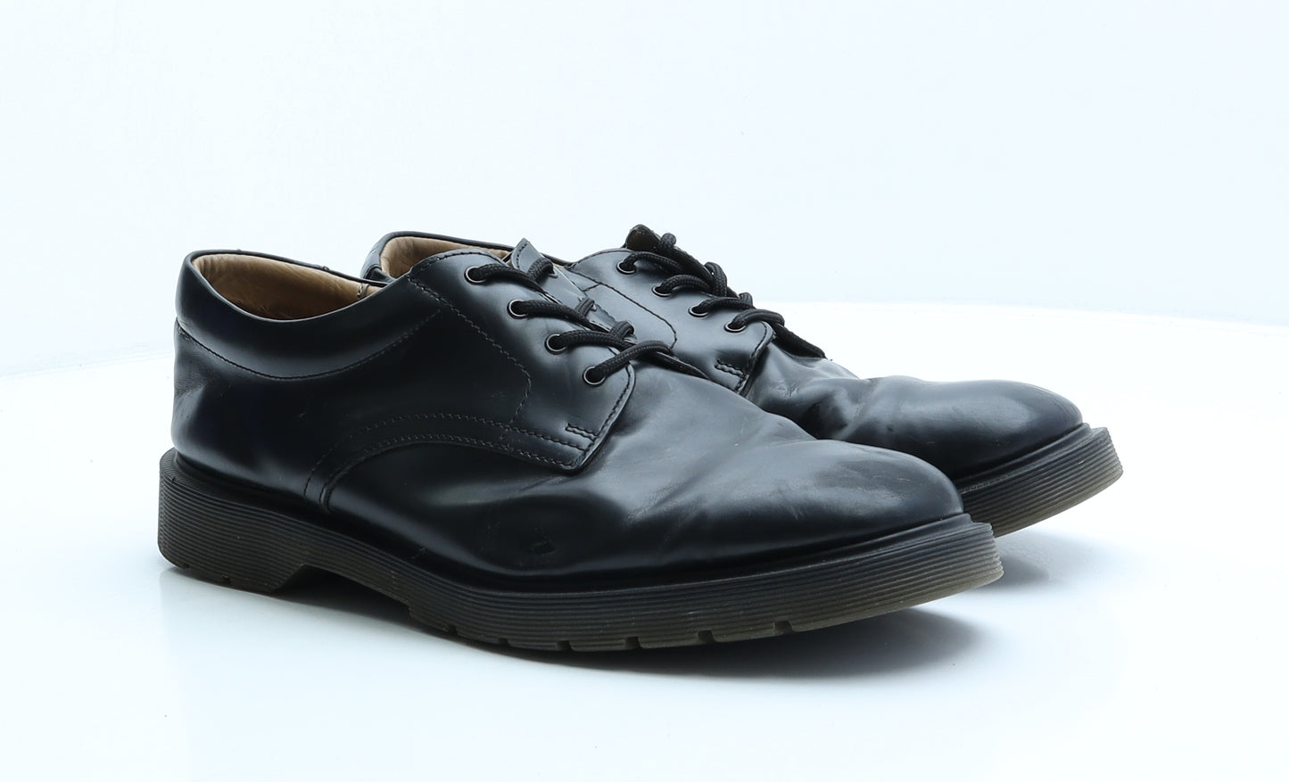 Solovair Mens Black Leather Oxford Casual UK 10 - Fat resistant, Acid resistant, Alkali resistant