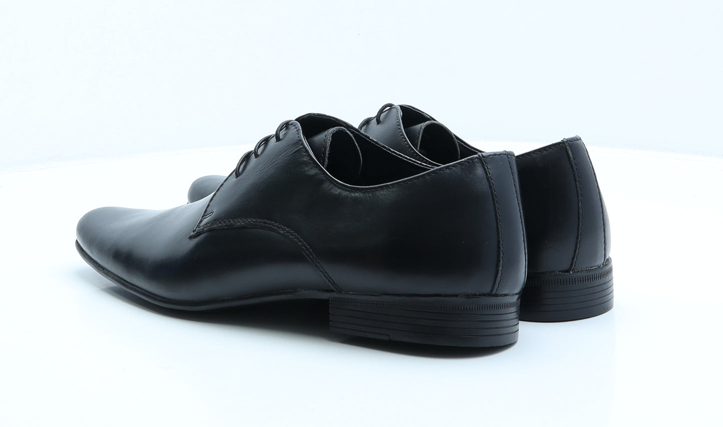 Alloy Mens Black Leather Derby Dress UK 8.5 42