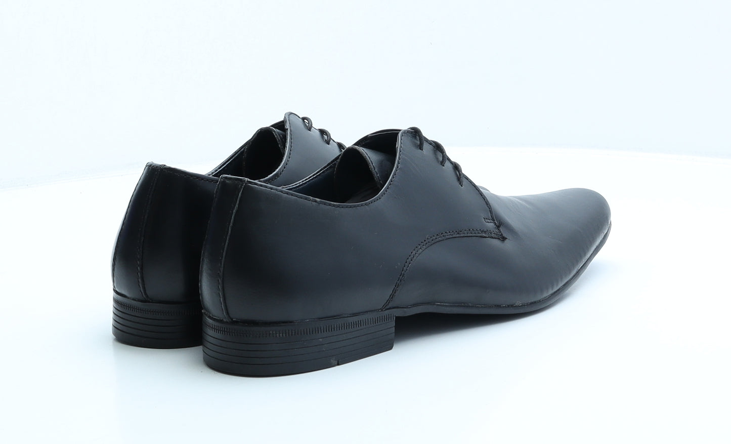 Alloy Mens Black Leather Derby Dress UK 8.5 42