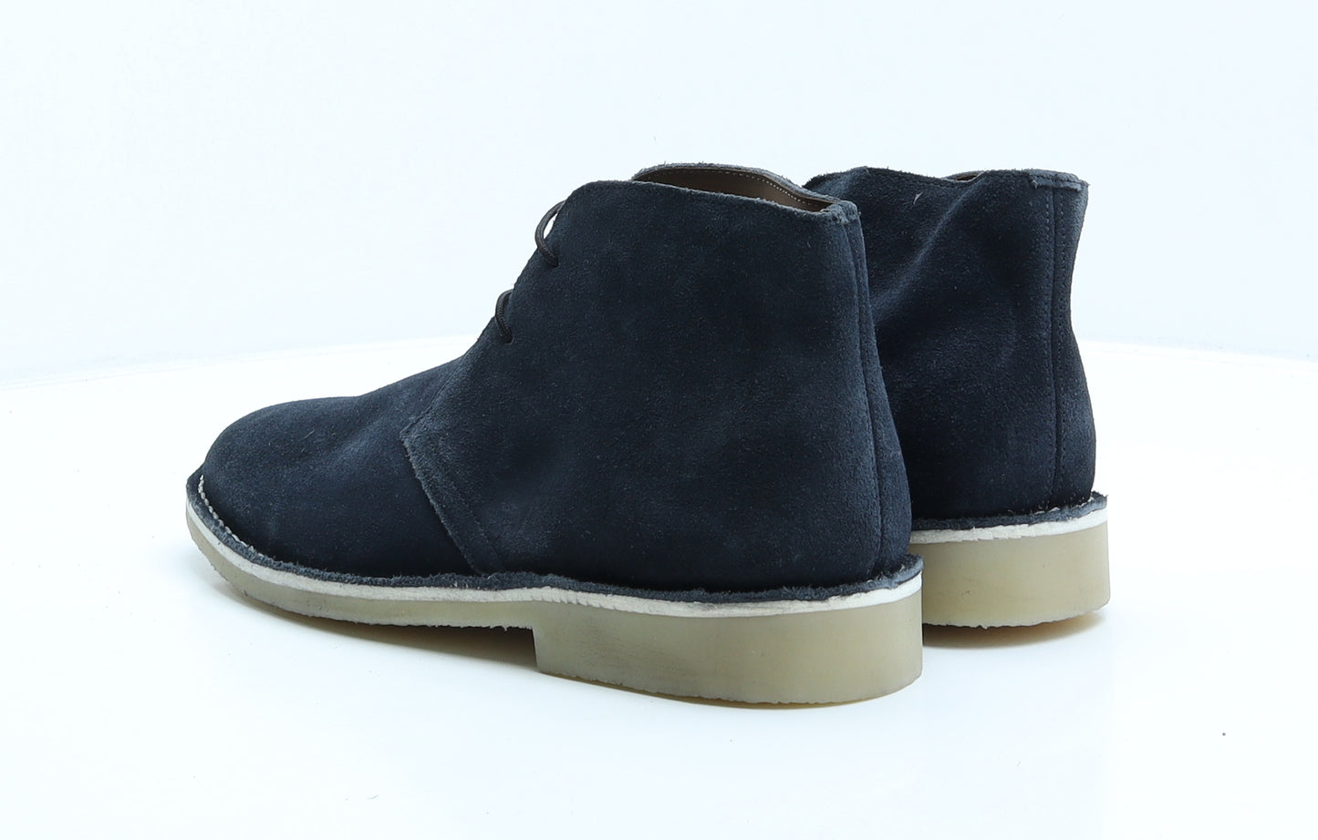 Hall & Sloane Mens Blue Leather Desert Boot UK 8
