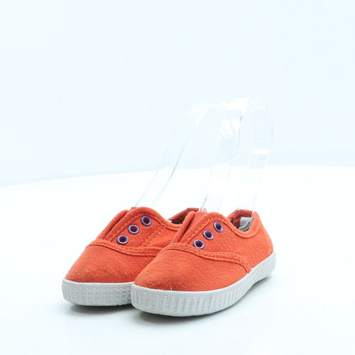 Primark Boys Orange Polyester Slip On Casual UK 4 21