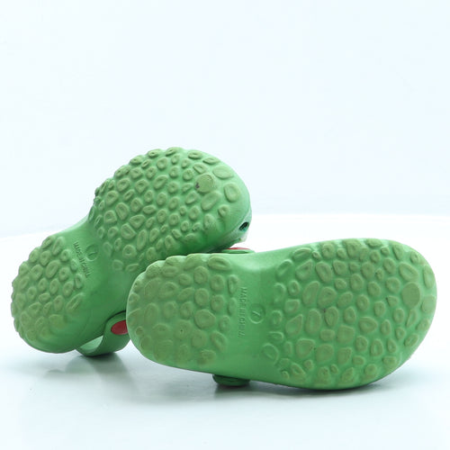 Preworn Boys Green Rubber Clog Casual UK 7 - Dinosaur