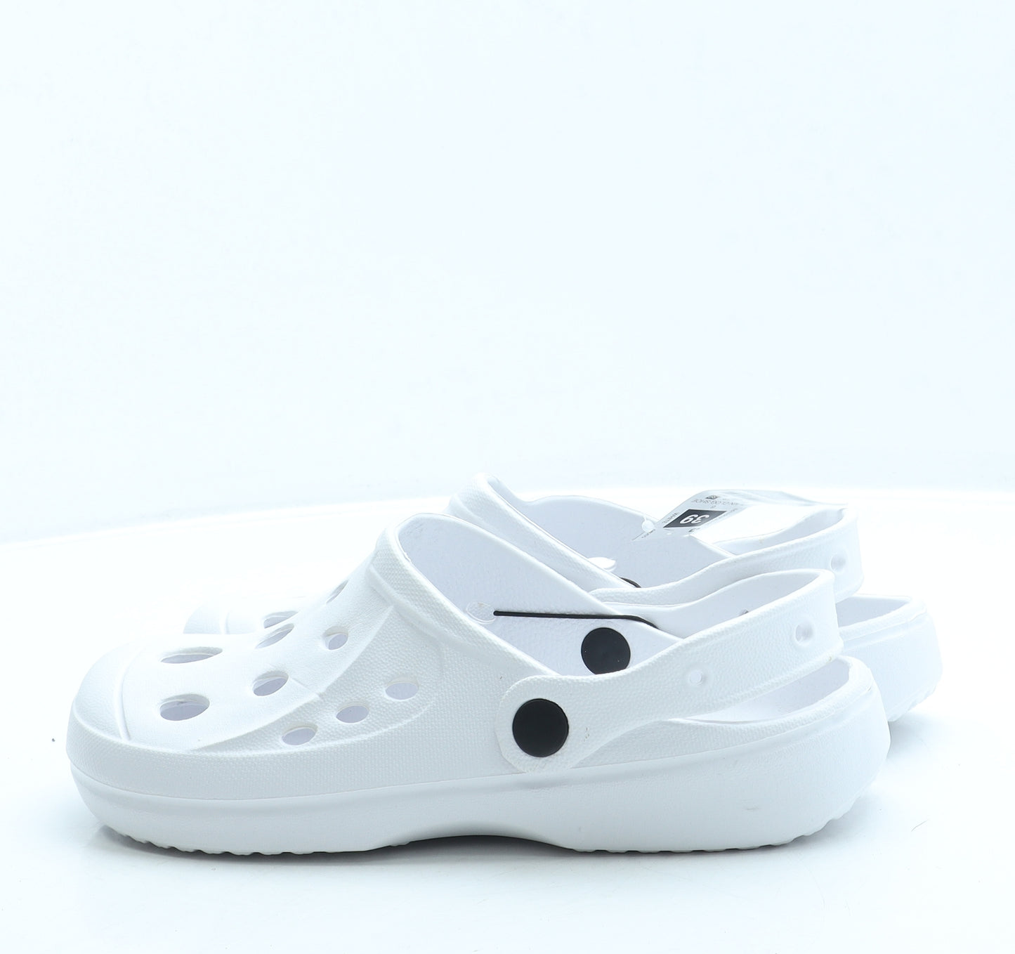 Dunnes Womens White Rubber Slip On Sandal UK 6 39