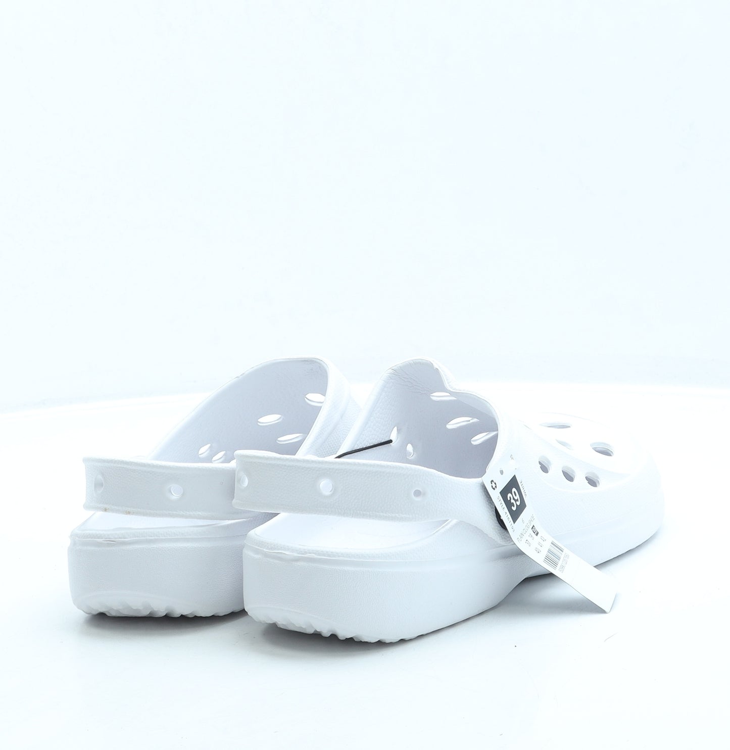 Dunnes Womens White Rubber Slip On Sandal UK 6 39
