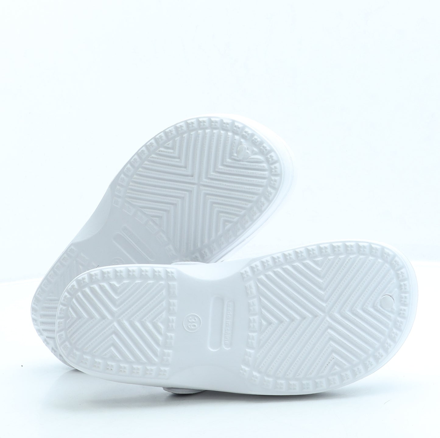 Dunnes Womens White Rubber Slip On Sandal UK 6 39