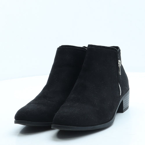 Papaya Womens Black Suede Chelsea Boot UK 4 37