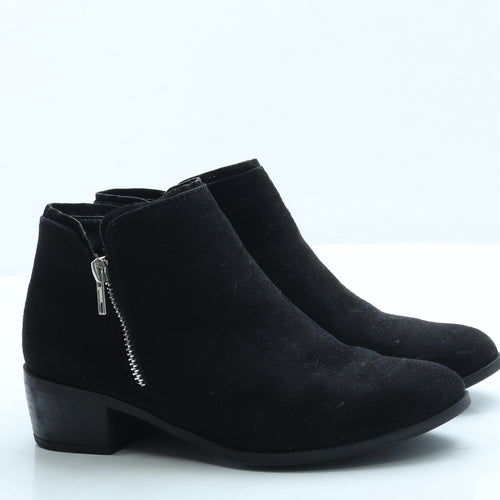 Papaya Womens Black Suede Chelsea Boot UK 4 37