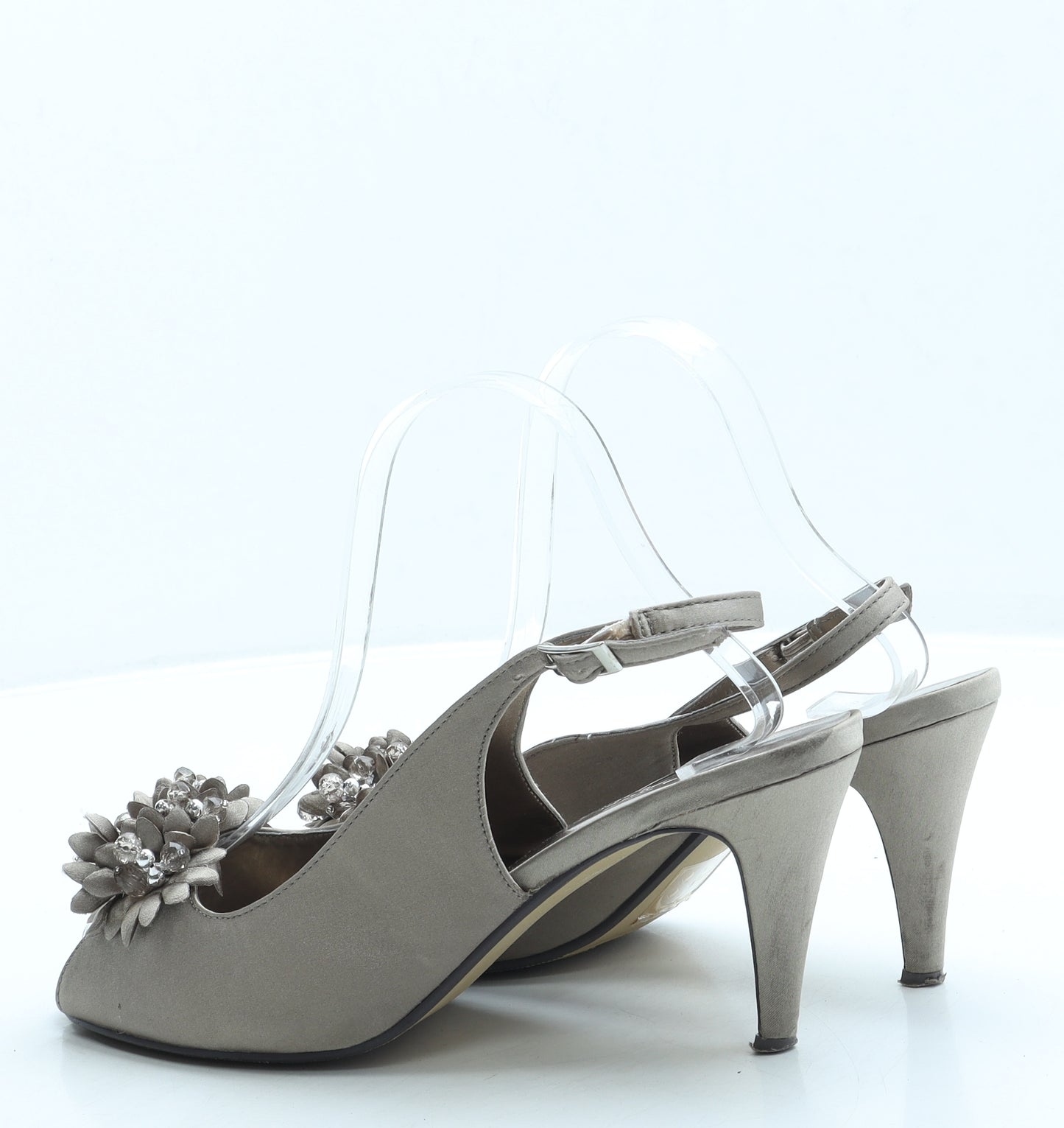 Lunar Womens Gold Polyester Slingback Heel UK 6 39