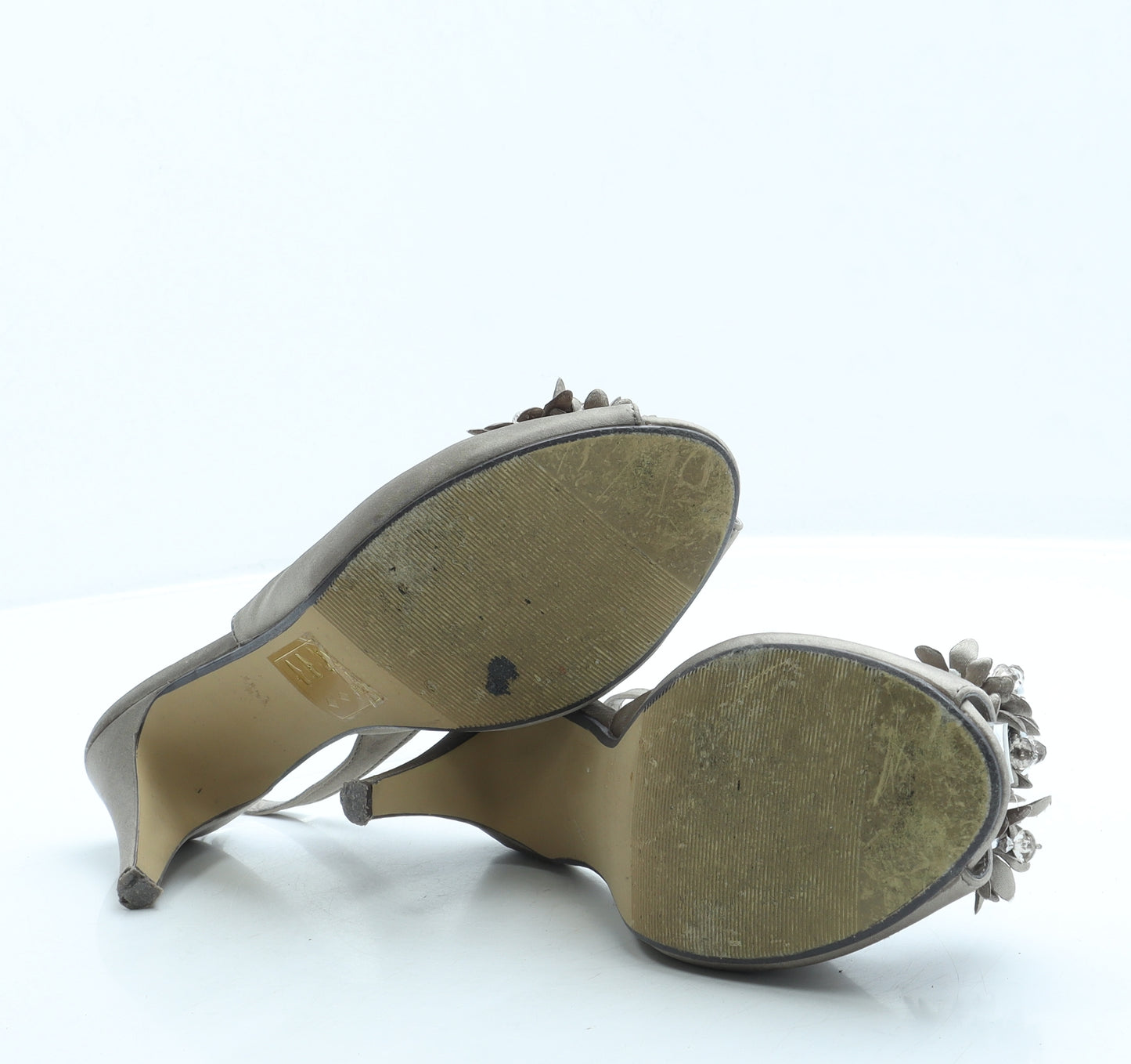 Lunar Womens Gold Polyester Slingback Heel UK 6 39