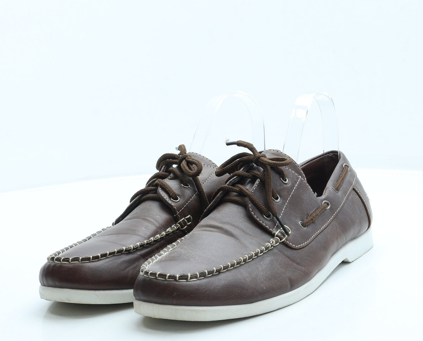 Cedar Wood State Mens Brown Leather Boat Shoe Casual UK 8 42