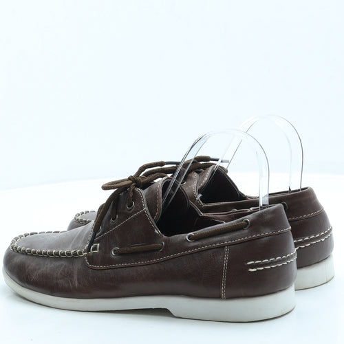 Cedar Wood State Mens Brown Leather Boat Shoe Casual UK 8 42