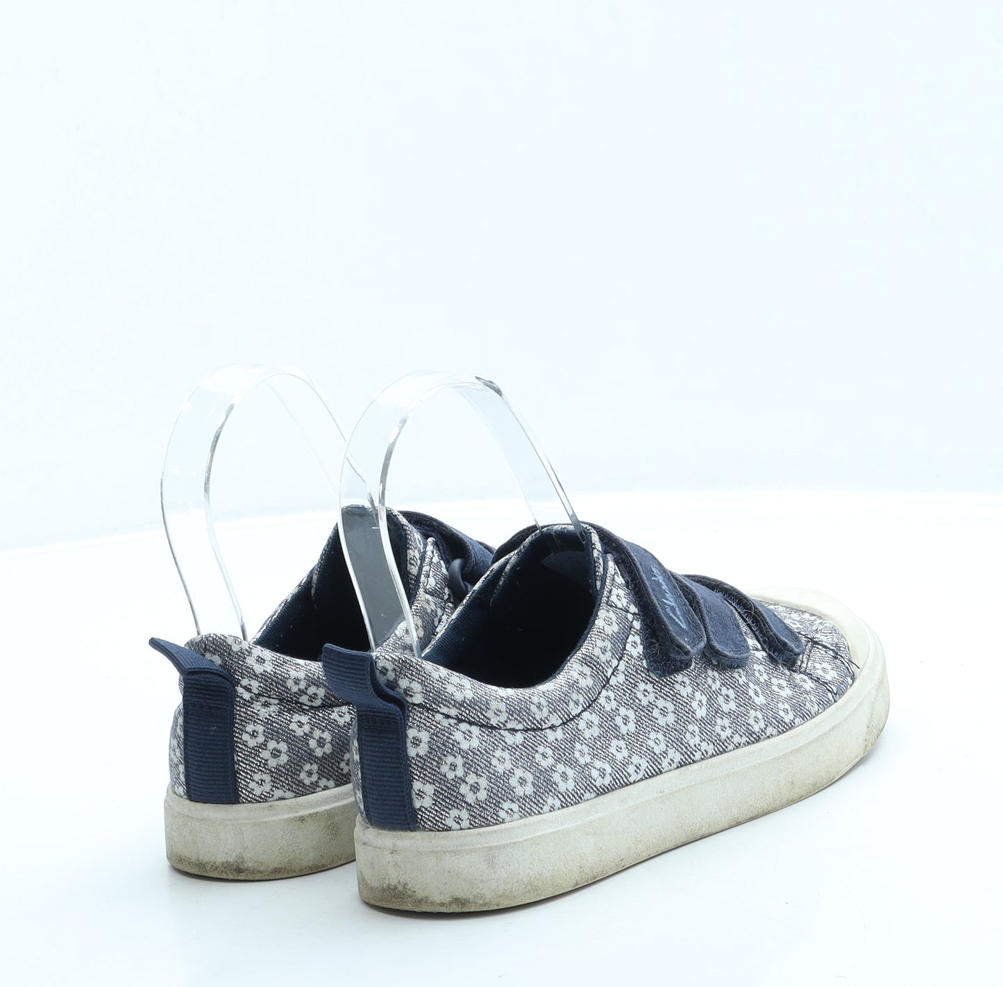 Clarks Girls Blue Floral Polyester Trainer UK 1 33